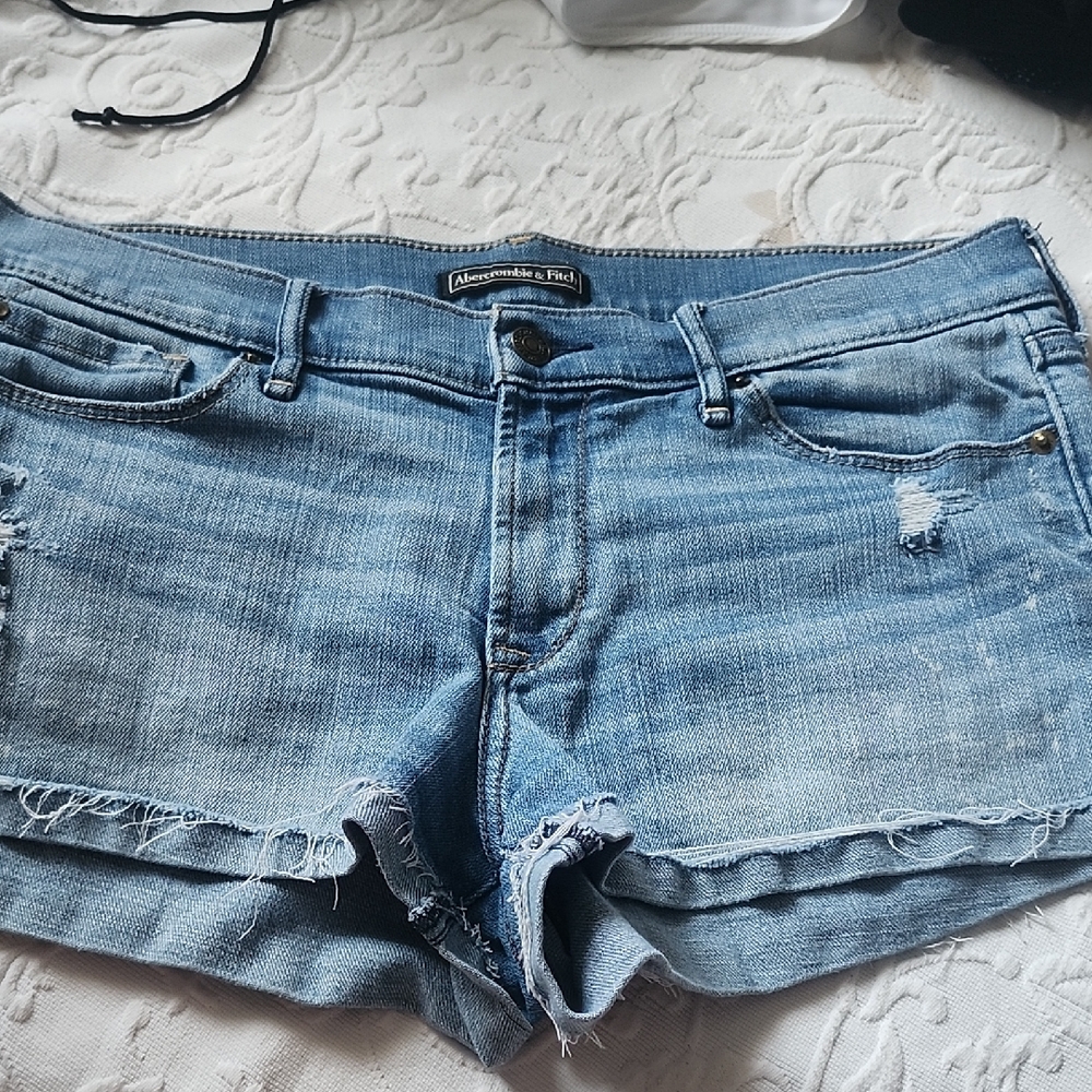 Abercrombie & Fitch Light Blue Jean Shorts